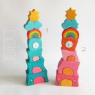 Skyscrapers with Rainbows—Multi Storey Building Toys