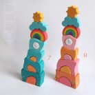 Skyscrapers with Rainbows—Multi Storey Building Toys