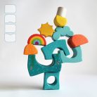 Skyscrapers with Rainbows—Multi Storey Building Toys