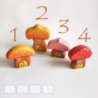 Mushroom huts  — wooden toy
