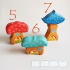 Mushroom huts  — wooden toy