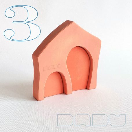 Neighbours - two-door cottages - developmental wooden toys