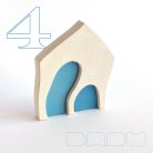 Neighbours - two-door cottages - developmental wooden toys