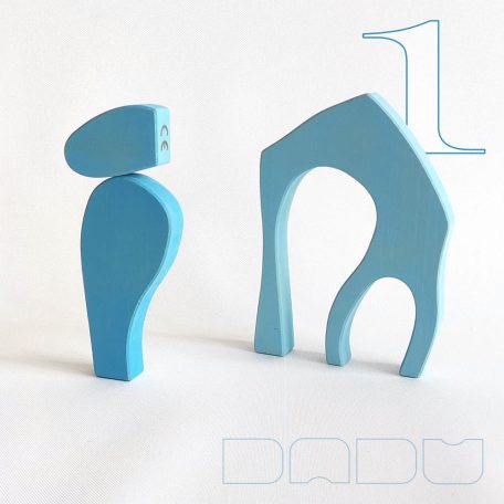 Neighbours - two-door cottages - developmental wooden toys