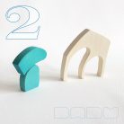 Neighbours - two-door cottages - developmental wooden toys