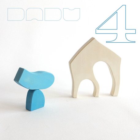 Neighbours - two-door cottages - developmental wooden toys