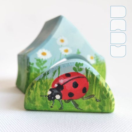 Summer hut—cheerful, unique, handpainted wooden toy house from DaduVillage
