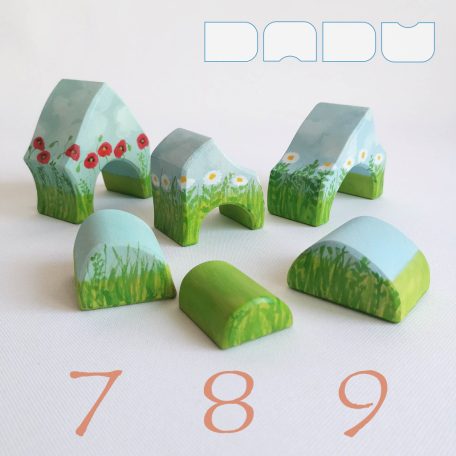 Summer hut—cheerful, unique, handpainted wooden toy house from DaduVillage