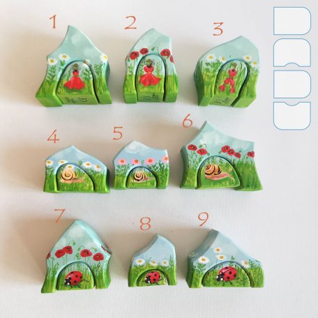 Summer hut—cheerful, unique, handpainted wooden toy house from DaduVillage