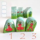 Summer hut—cheerful, unique, handpainted wooden toy house from DaduVillage