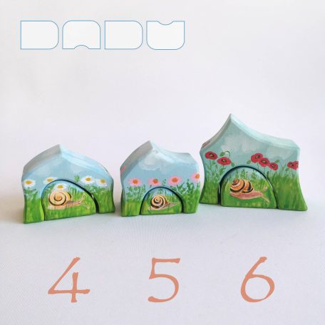 Summer hut—cheerful, unique, handpainted wooden toy house from DaduVillage