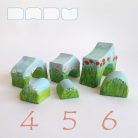Summer hut—cheerful, unique, handpainted wooden toy house from DaduVillage