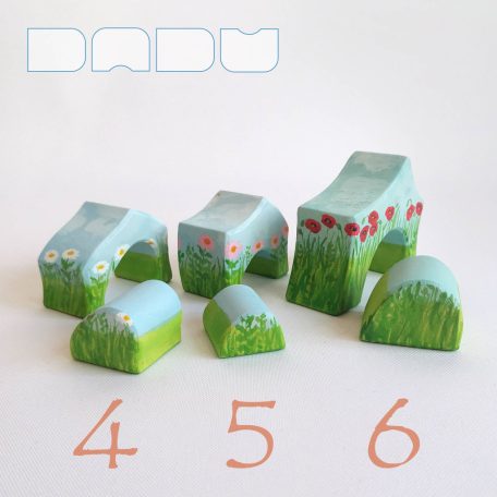 Summer hut—cheerful, unique, handpainted wooden toy house from DaduVillage