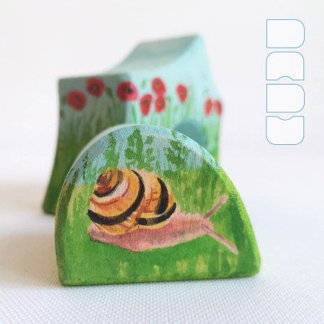 Summer hut—cheerful, unique, handpainted wooden toy house from DaduVillage