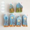 Unique, handcrafted wooden toy house: DaduVillage Autumn Hut