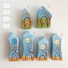 Unique, handcrafted wooden toy house: DaduVillage Autumn Hut