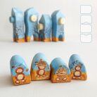 Unique, handcrafted wooden toy house: DaduVillage Autumn Hut