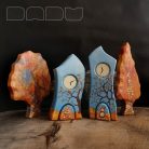 Unique, handcrafted wooden toy house: DaduVillage Autumn Hut