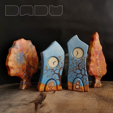 Unique, handcrafted wooden toy house: DaduVillage Autumn Hut