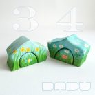 Spring hut—handmade, handpainted, unique wooden toy house for roleplay, seasonal tables and many more fun games :)