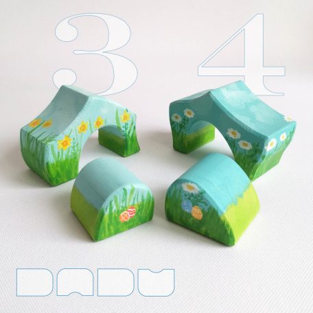 Spring hut—handmade, handpainted, unique wooden toy house for roleplay, seasonal tables and many more fun games :)