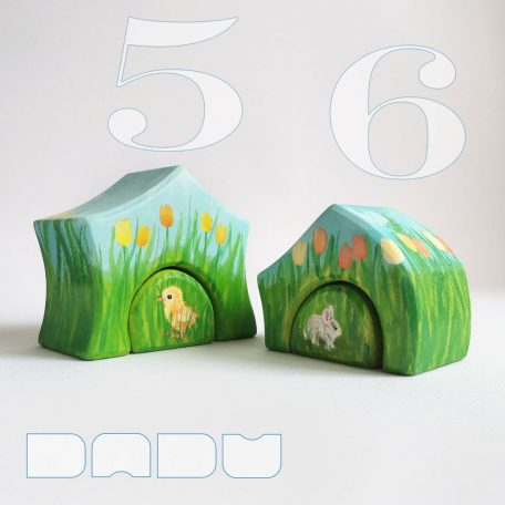 Spring hut—handmade, handpainted, unique wooden toy house for roleplay, seasonal tables and many more fun games :)