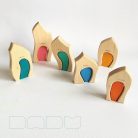 DaduVillage - six huts with colorful doors