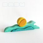 Dadu beach ball on sea waves