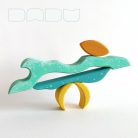 Dadu beach ball on sea waves