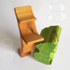 Slender trees with removable foliage - skill-building wooden toys