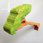 Slender trees with removable foliage - skill-building wooden toys