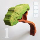 Slender trees with removable foliage - skill-building wooden toys