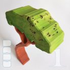 Slender trees with removable foliage - skill-building wooden toys