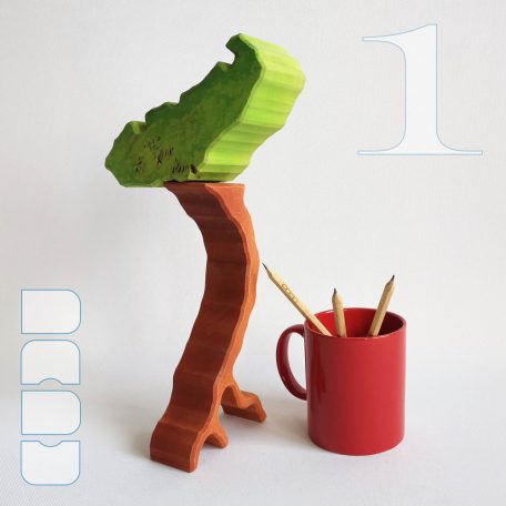 Slender trees with removable foliage - skill-building wooden toys