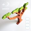   Spravling trees with removable foliages—skill-building wooden toys