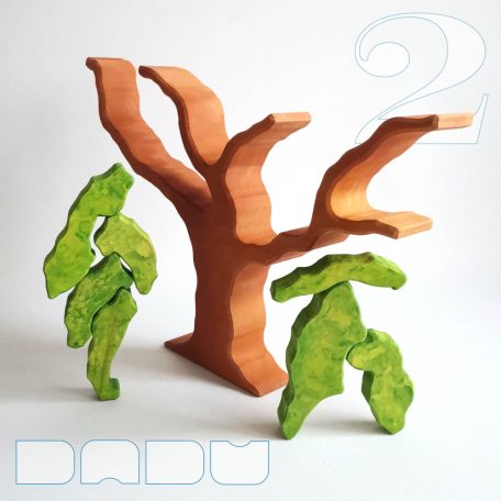 Spravling trees with removable foliages—skill-building wooden toys