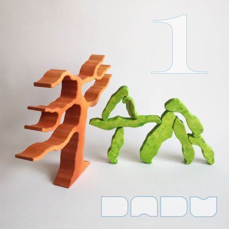 Spravling trees with removable foliages—skill-building wooden toys