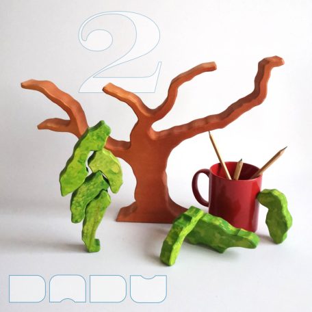Spravling trees with removable foliages—skill-building wooden toys