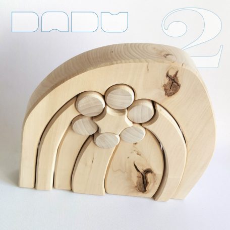 Raw wooden puzzles, nativity scene and stargate