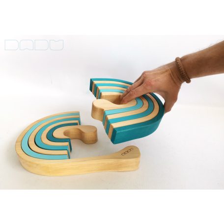 Swirly Dadu №31—developmental stacking wooden toy 