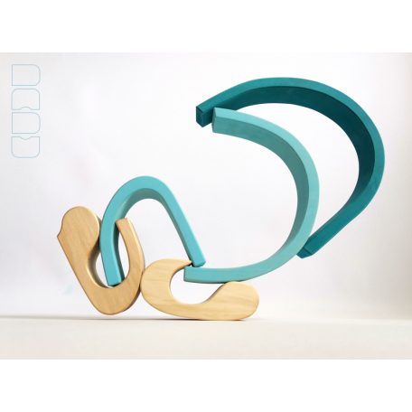 Swirly Dadu №31—developmental stacking wooden toy 