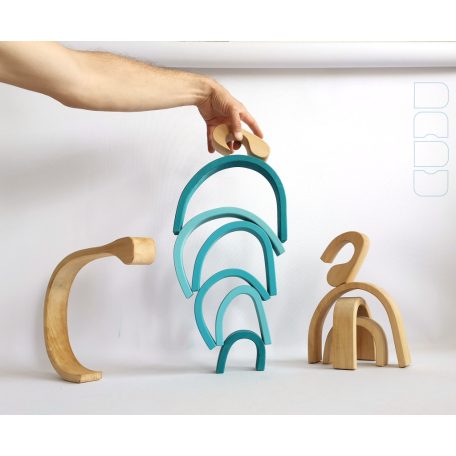 Swirly Dadu №31—developmental stacking wooden toy 