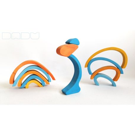 Swirly Dadu №49—developmental stacking wooden toy 