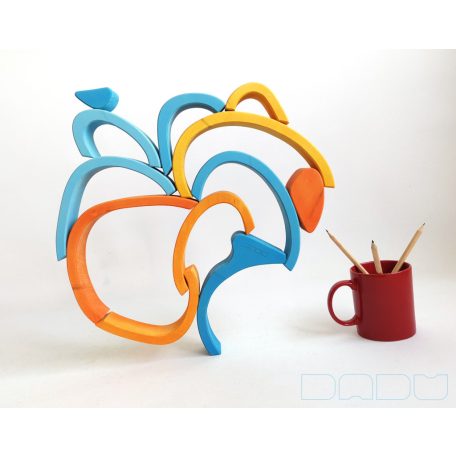 Swirly Dadu №49—developmental stacking wooden toy 
