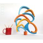 Swirly Dadu №49—developmental stacking wooden toy 