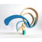 Swirly Dadu with lambs №55—developmental stacking wooden toy 