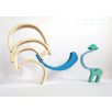 Swirly Dadu with lambs №55—developmental stacking wooden toy 