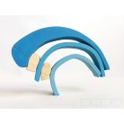 Swirly Dadu with lambs №55—developmental stacking wooden toy 