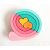 Swirly Dadu with hearts №57—developmental stacking wooden toy 
