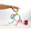 Swirly Dadu with hearts №57—developmental stacking wooden toy 